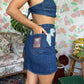 90's Short Denim Skirt