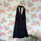 90's Detailed Black Slim Dress