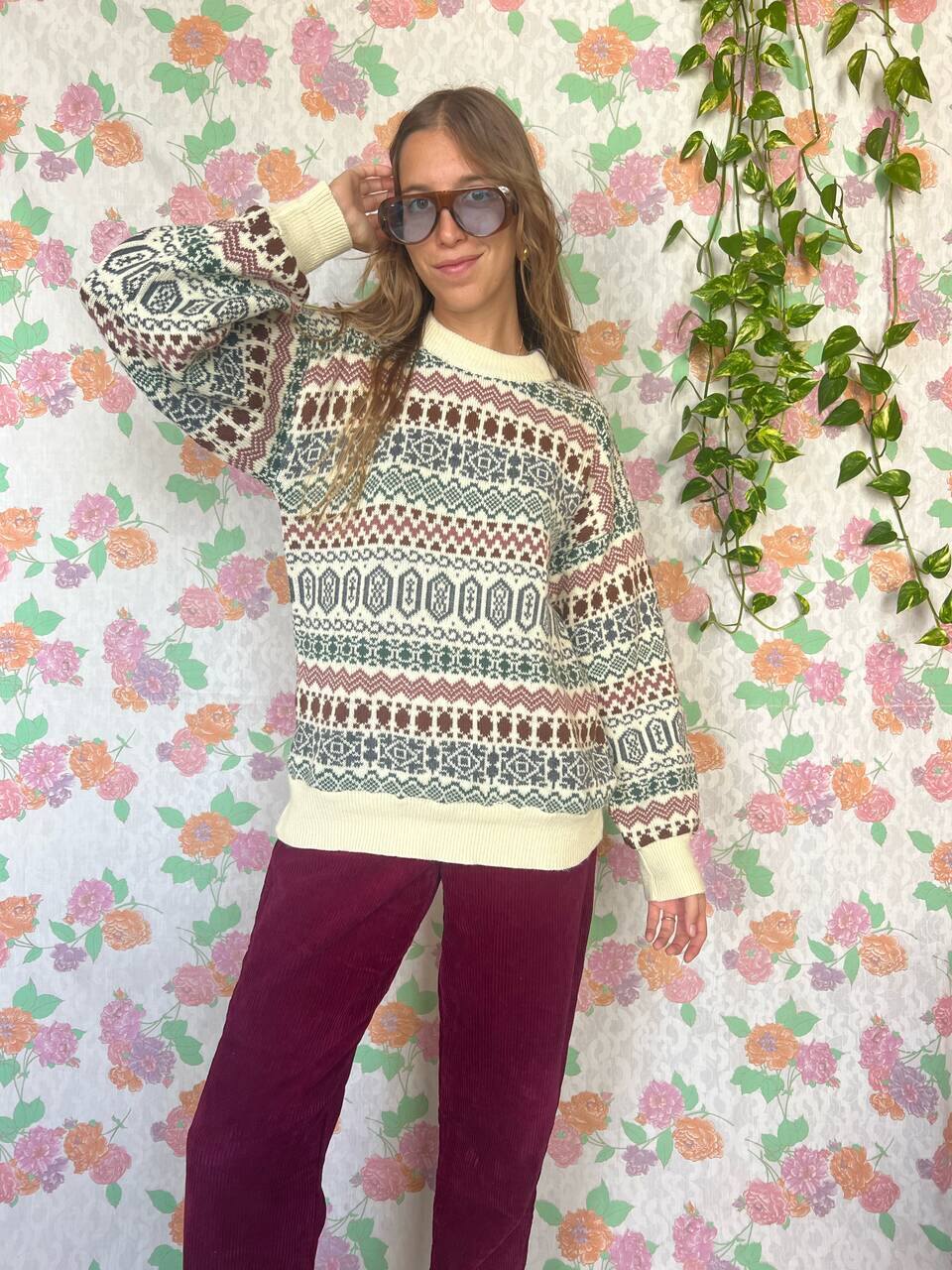 90's Patterned Sweater