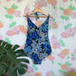 90's Unique Blue Swimsuit
