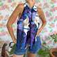 Satin Vintage Sleeveless Blouse