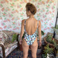 90's Black Floral Swimsuit