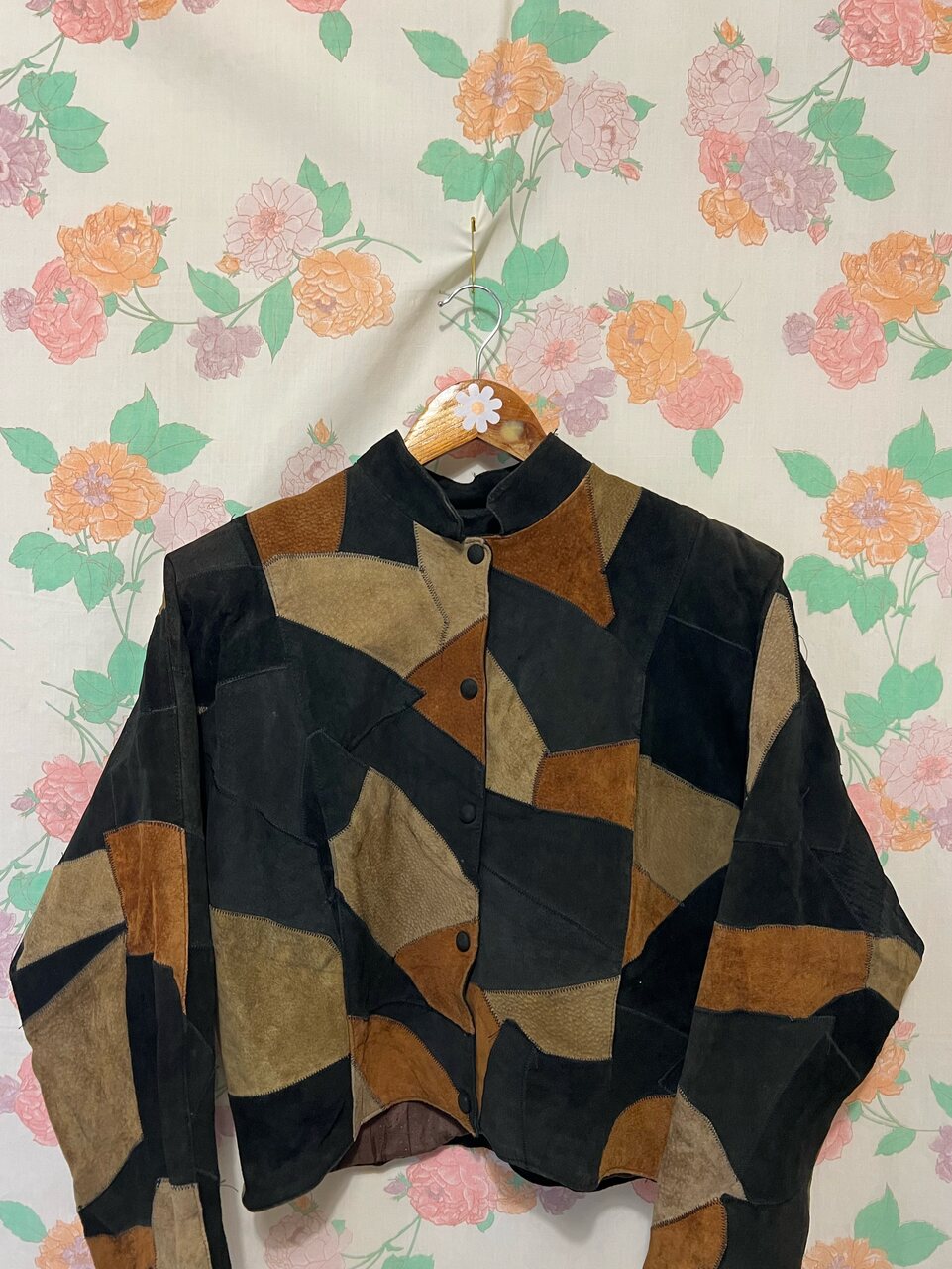 80's Leather Patchwork Jacket