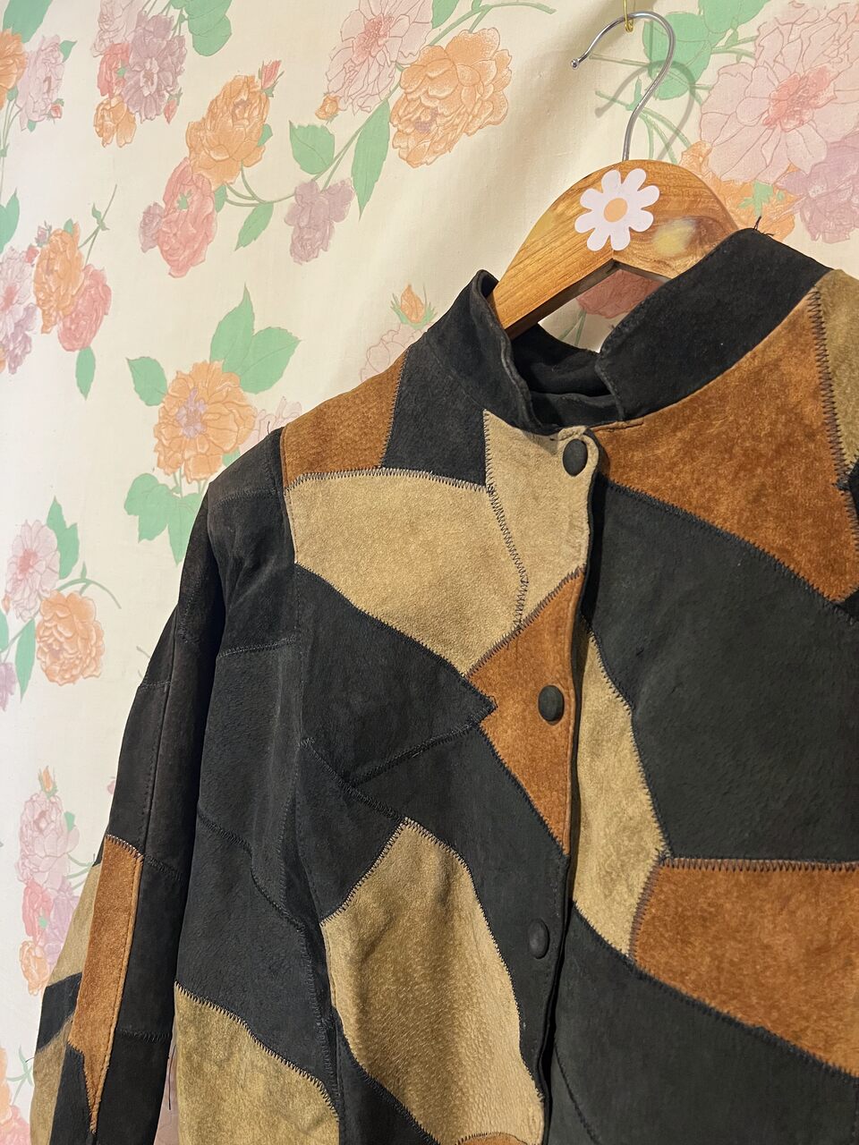 80's Leather Patchwork Jacket