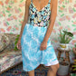 Y2K Blue Floral Skirt