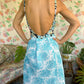 Y2K Blue Floral Skirt