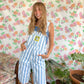 Vintage Striped Patch Jumpsuit