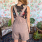 90's Brown Dungaree Romper