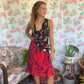 2000's Black Floral Tank Top