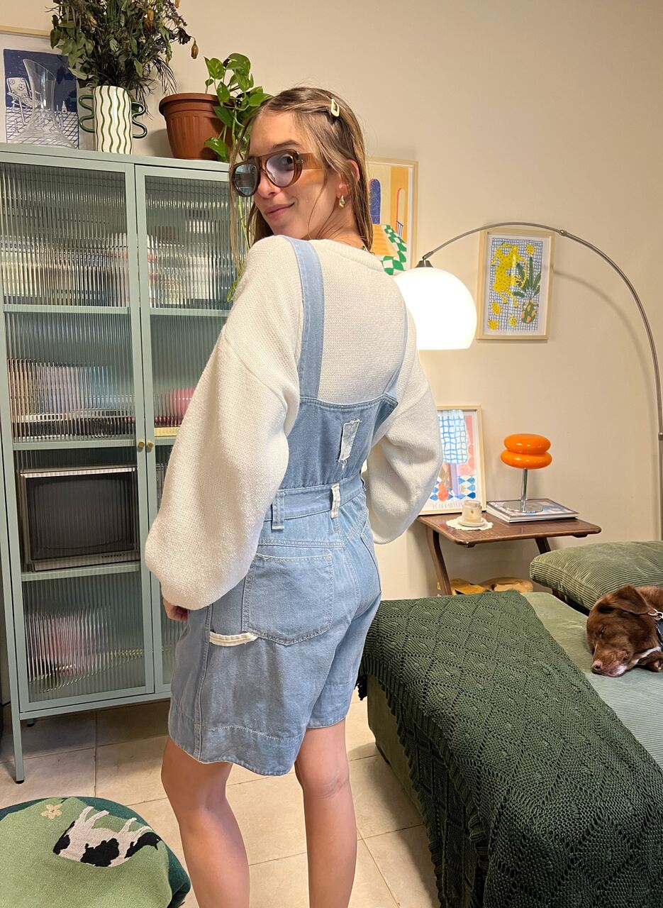 90's Light Blue Denim Jumpsuit