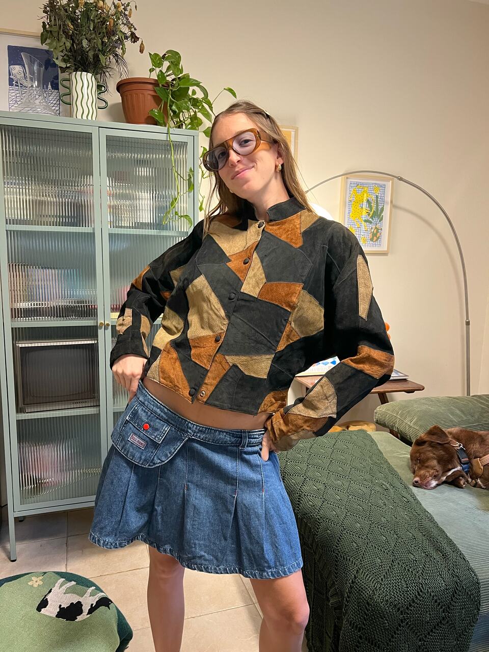 80's Leather Patchwork Jacket