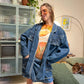 90's Western Denim Coat