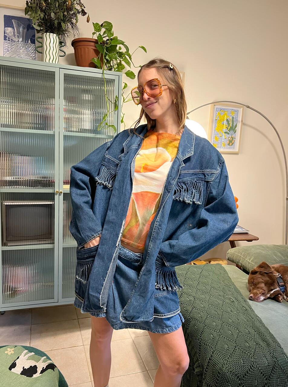 90's Western Denim Coat
