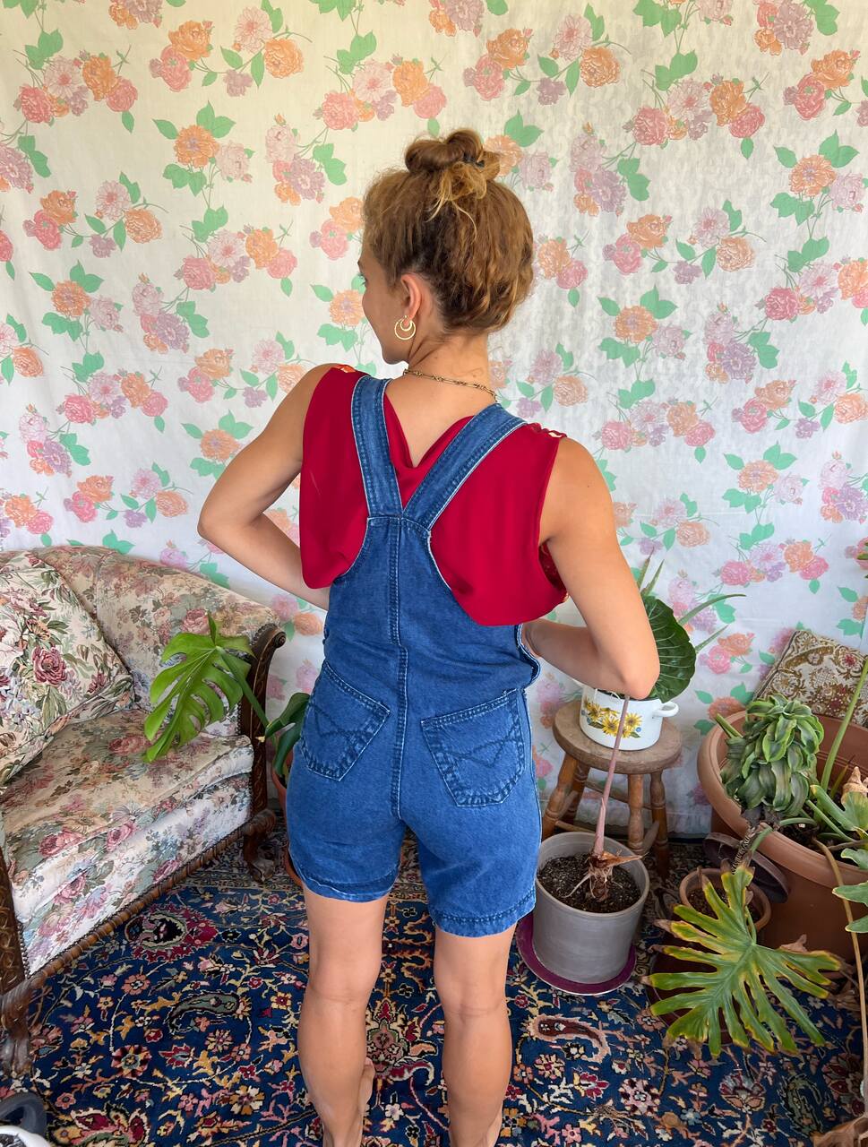 90's Dark Blue Denim Jumpsuit