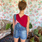 90's Marsala Printed Tank Top