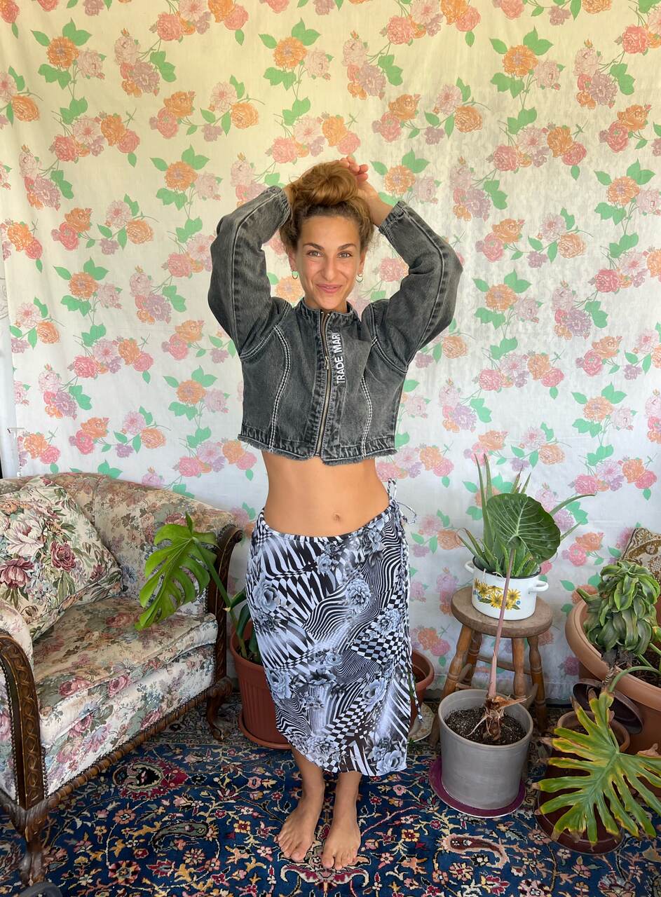 90's Illusion Print Skirt