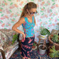 90's Blue Floral Tank Top