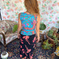 90's Blue Floral Tank Top