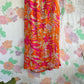 2000's Pink Tropical Halter Dress