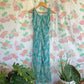 90's Aqua Flower Unique Dress