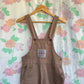 90's Brown Dungaree Romper