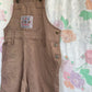 90's Brown Dungaree Romper