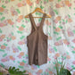 90's Brown Dungaree Romper