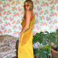 Unique Caramel 90's Dress
