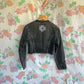 90's Grey Denim Cropped Jacket
