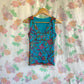 90's Blue Floral Tank Top