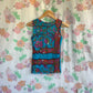 90's Blue Floral Tank Top