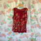 90's Marsala Printed Tank Top
