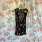 2000's Black Floral Tank Top
