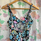 90's Black Floral Swimsuit