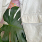 90's White Corduroy Flower Coat