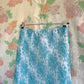 Y2K Blue Floral Skirt