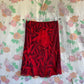 90's Red Rose Midi Skirt