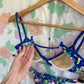 90's Deadstock Blue Flower Bikini