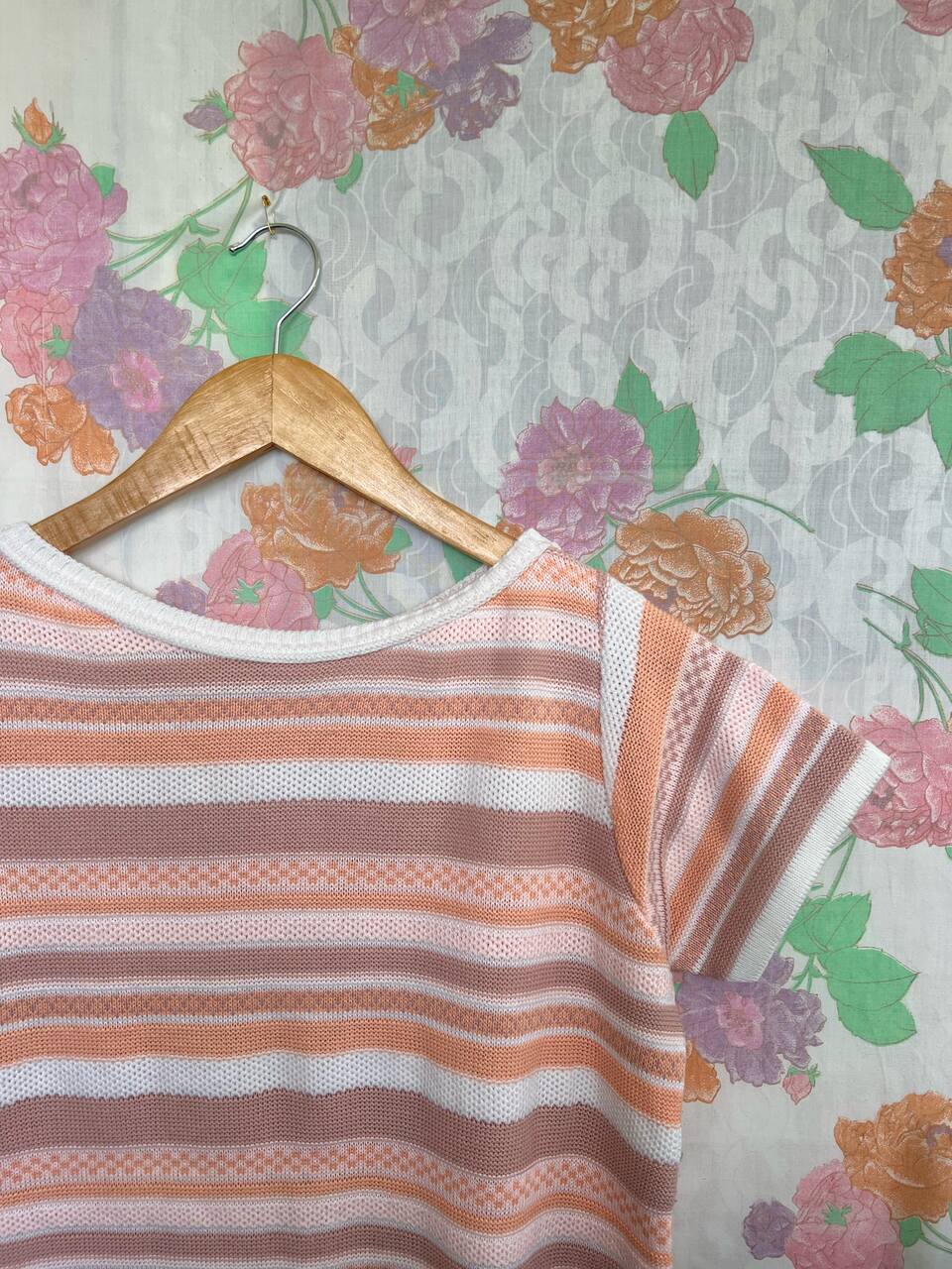 90's Striped Tricot Top