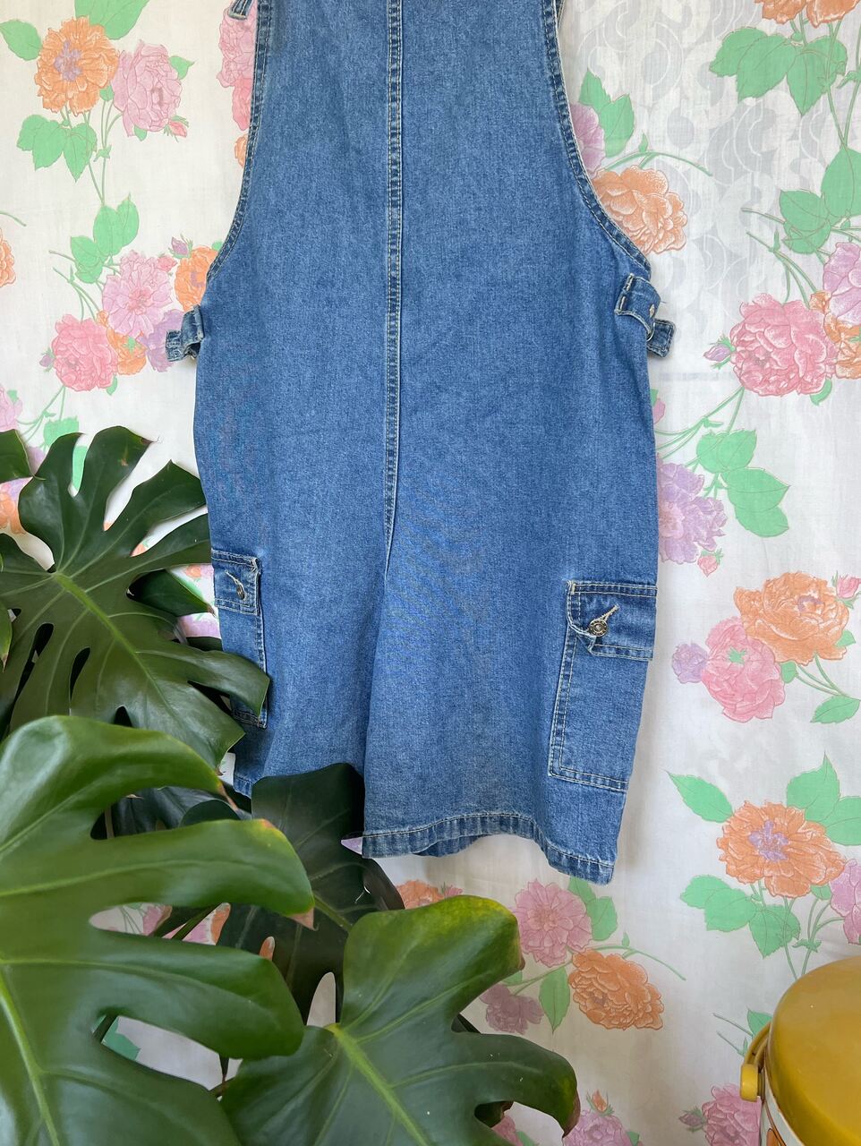 90s Short Denim Jumpsuit