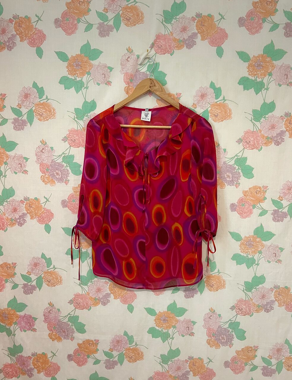00's Bold Geometric Blouse