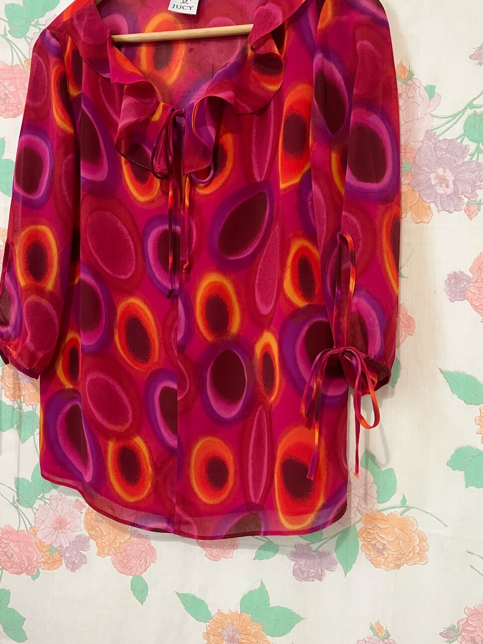 00's Bold Geometric Blouse