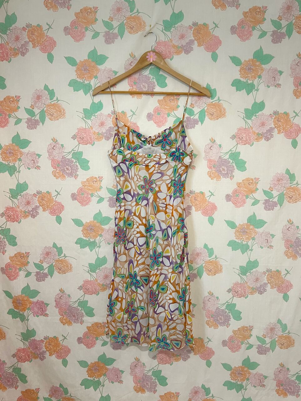 90's Colorful Printed Dress