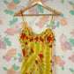 90's Yellow Detailed Floral Dress