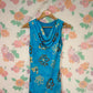 90's Blue Floral Slip Dress