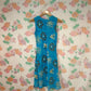 90's Blue Floral Slip Dress