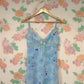 90's Light Blue Floral Slip Dress