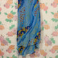 00's Blue Floral Patchwork Printed Dress