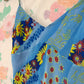 00's Blue Floral Patchwork Printed Dress