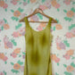 90's Lime Green Textured Dress